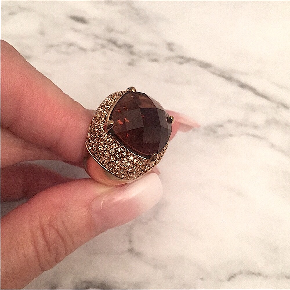 Kenneth Jay Lane Bejeweled Dome Ring - Picture 4 of 7